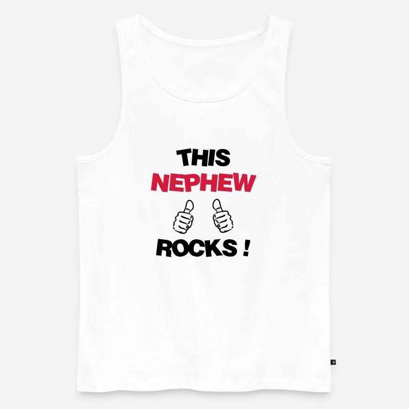 Nichte / Neffe / Onkel / Tante - Männer Premium Bio Tank Top - Weiß