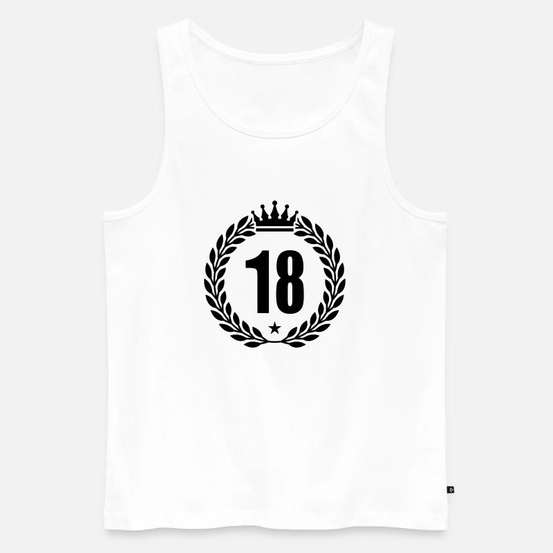 18 kranz krone - Männer Premium Bio Tank Top - Weiß