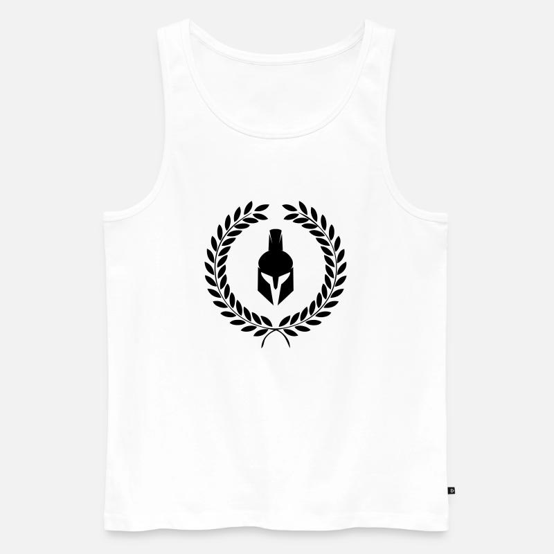 spartaner - Männer Premium Bio Tank Top - Weiß