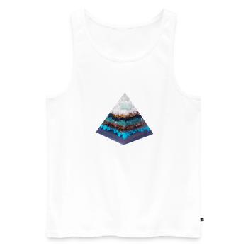 Transformation Pyramide - Männer Premium Bio Tank Top - Weiß - Vorne - AI Model Male 178 light (178cm)