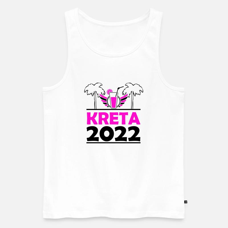 Kreta 2022 - Männer Premium Bio Tank Top - Weiß