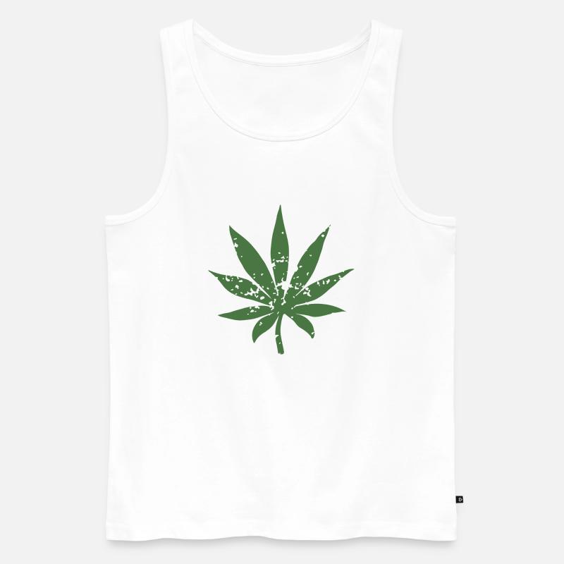 Weed - Männer Premium Bio Tank Top - Weiß