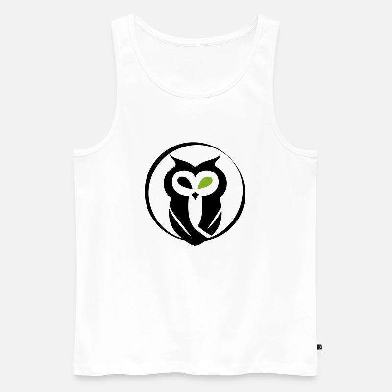 GOWILD Eule - ohne was ... zebrastyle - Männer Premium Bio Tank Top - Weiß