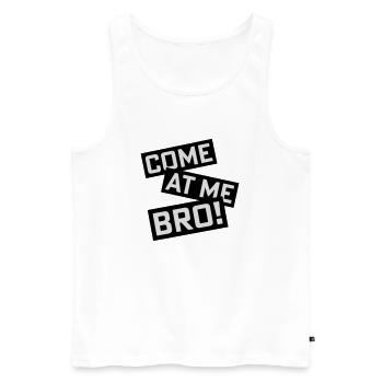 Viens à moi bro - Débardeur bio Premium Homme - blanc - Devant - AI Model Male 178 light (178cm)