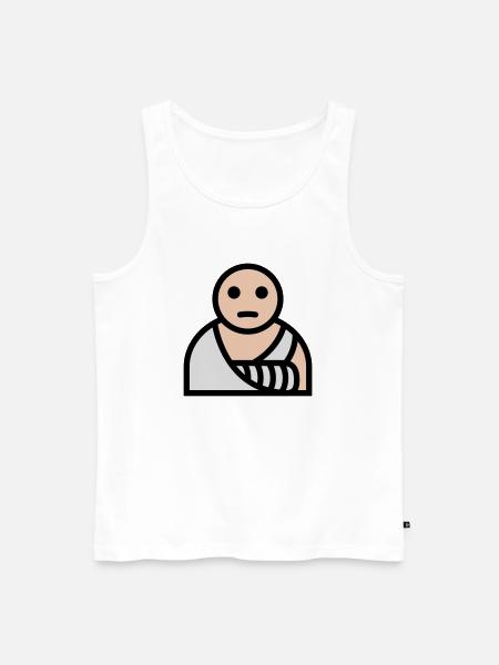 Arm broken plaster bandage - Men's Premium Organic Tank Top - white