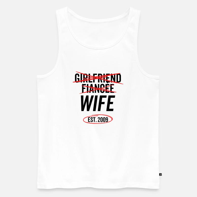 Freundin Verlobte Ehefrau Est 2009 - Männer Premium Bio Tank Top - Weiß
