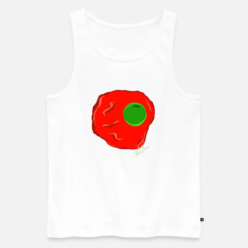 ROTES SPIEGELEI - Männer Premium Bio Tank Top - Weiß