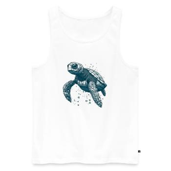 Sea turtles are simply great sea creatures - Men's Premium Organic Tank Top - white - Front - AI Model Male 178 light (178cm)