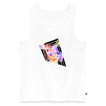 New Dimension 2 **** - Männer Premium Bio Tank Top - Weiß - Vorne - Michal (187cm)