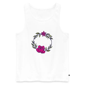 Flower Flower Plant - Débardeur bio Premium Homme - blanc - Devant - Michal (187cm)