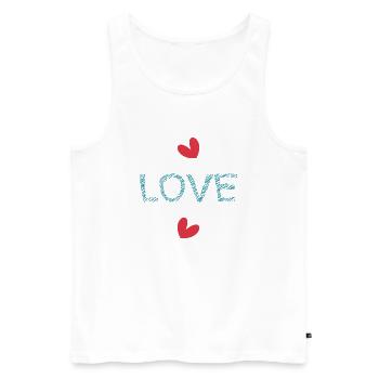 LIEBE. ICH HABE GERADE GEHEIRATET. Junggesellinnenabschied. HEILIGER VALENTINSTAG. PAAR. - Männer Premium Bio Tank Top - Weiß - Vorne - Michal (187cm)