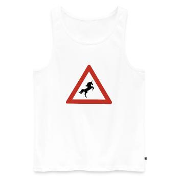 Unicorn crossing - Männer Premium Bio Tank Top - Weiß - Vorne - Michal (187cm)