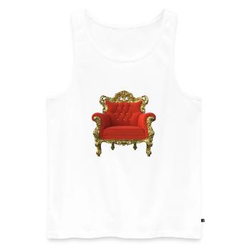 Executive Chair - Men's Premium Organic Tank Top - white - Front - AI Model Male 178 light (178cm)