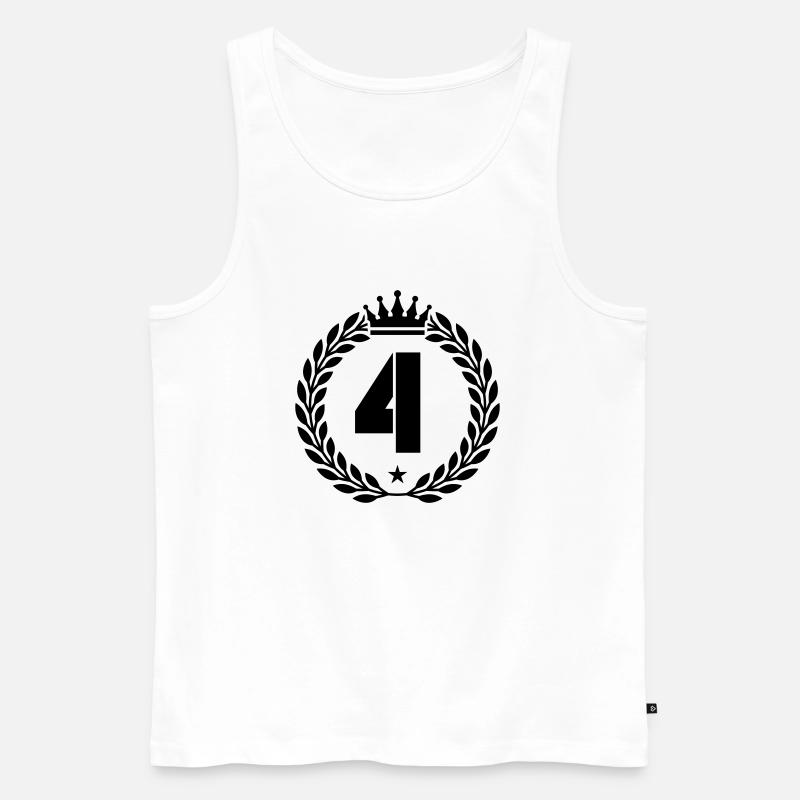 4 krone - Männer Premium Bio Tank Top - Weiß