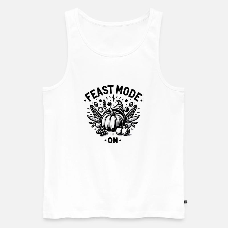 Festmahl-Modus Ein - Männer Premium Bio Tank Top - Weiß