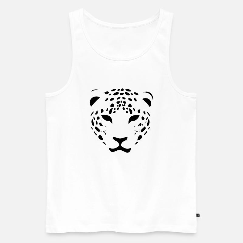 Leopard - Männer Premium Bio Tank Top - Weiß