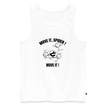 Beth die Spinne - Basketball (Textversion) - Männer Premium Bio Tank Top - Weiß - Vorne - AI Model Male 178 light (178cm)