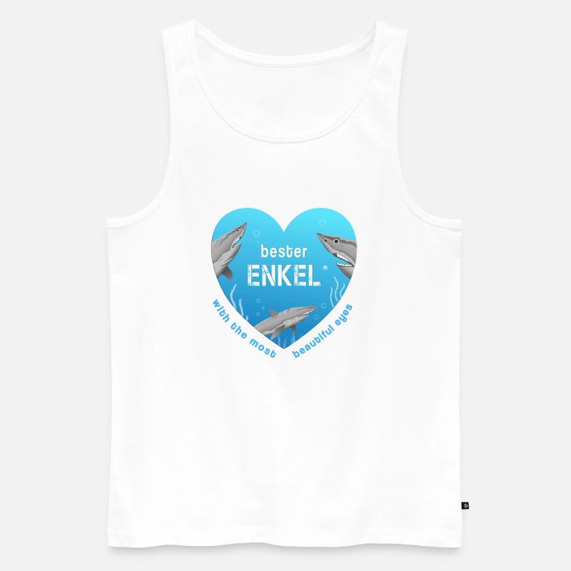 bester Enkel - Männer Premium Bio Tank Top - Weiß