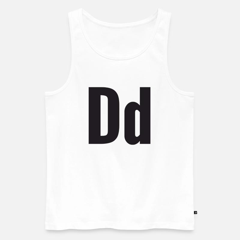 Buchstabe D - Männer Premium Bio Tank Top - Weiß