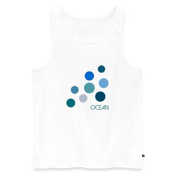 Toutes les couleurs - Océan - Débardeur bio Premium Homme - blanc - Devant - AI Model Male 178 light (178cm)