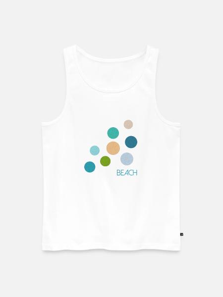 all the colours - beach - Men's Premium Organic Tank Top - white