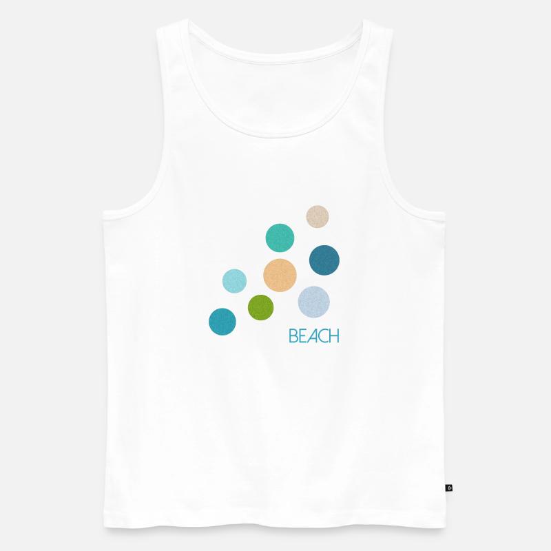 all the colours - beach - Männer Premium Bio Tank Top - Weiß