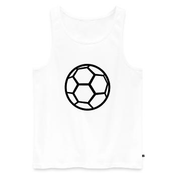 Soccer Ball - Men's Premium Organic Tank Top - white - Front - Michal (187cm)