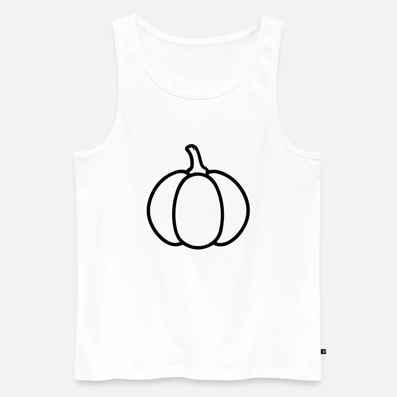 Kürbis - Männer Premium Bio Tank Top - Weiß