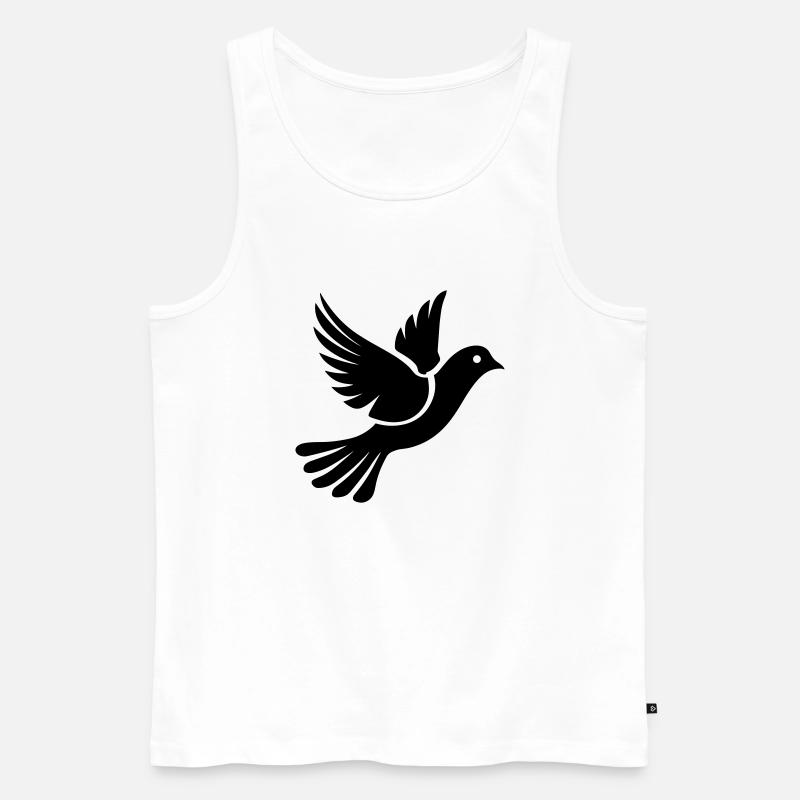 Taube - Männer Premium Bio Tank Top - Weiß