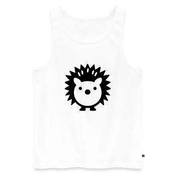Igel - Männer Premium Bio Tank Top - Weiß - Vorne - AI Model Male 178 light (178cm)