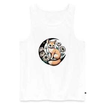 Fennek - Männer Premium Bio Tank Top - Weiß - Vorne - AI Model Male 178 light (178cm)