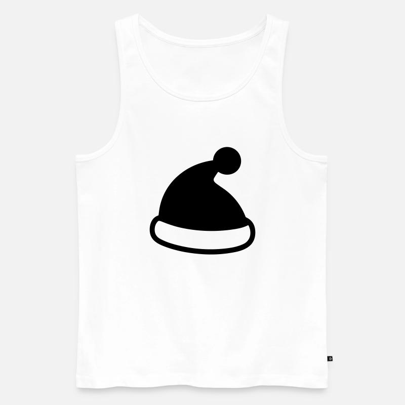 Weihnachtsmütze - Männer Premium Bio Tank Top - Weiß