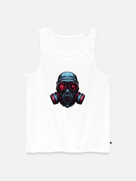 Gas mask - Men's Premium Organic Tank Top - white