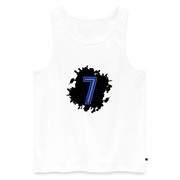 Emplacement 7 - Débardeur bio Premium Homme - blanc - Devant - Michal (187cm)