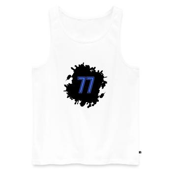 Spot 77 - Débardeur bio Premium Homme - blanc - Devant - AI Model Male 178 light (178cm)