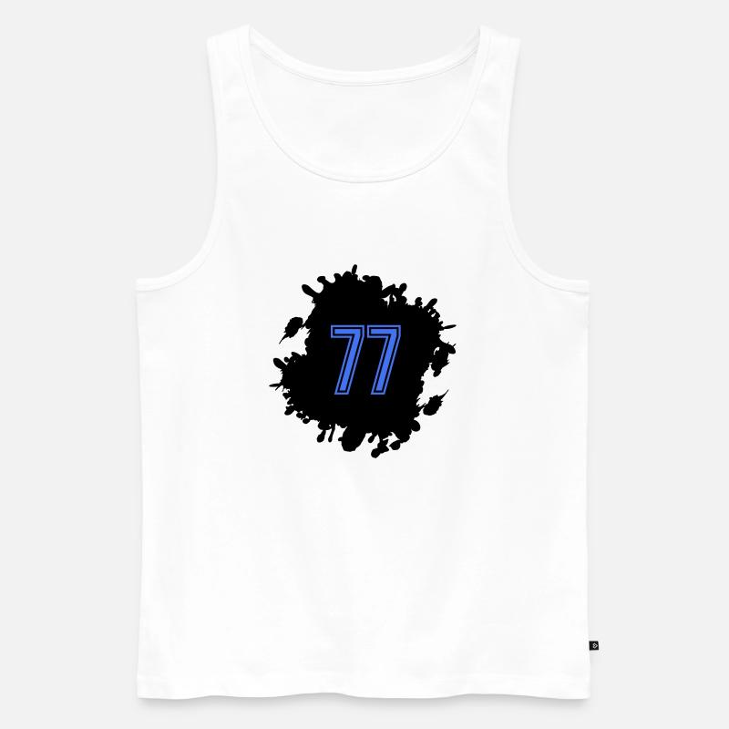 fleck 77 - Männer Premium Bio Tank Top - Weiß