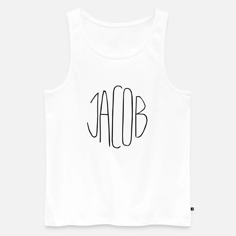 Jacob - Männer Premium Bio Tank Top - Weiß