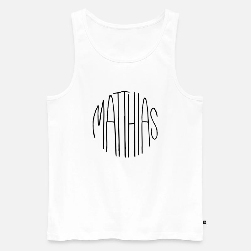 Matthias - Männer Premium Bio Tank Top - Weiß