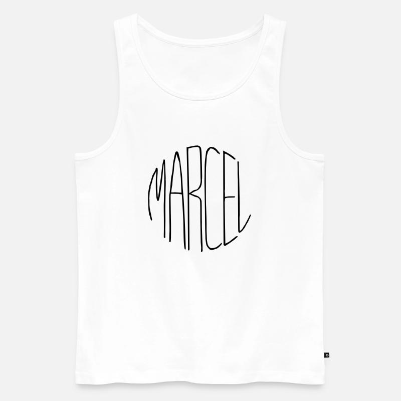 Marcel - Männer Premium Bio Tank Top - Weiß
