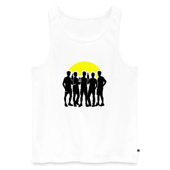 Junggesellen Party Gruppe Feiern Jga - Männer Premium Bio Tank Top - Weiß - Vorne - AI Model Male 178 light (178cm)