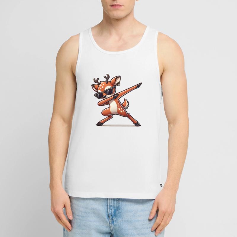 Deer Comic Dabbing Men's Premium Organic Tank Top