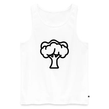brocoli - Débardeur bio Premium Homme - blanc - Devant - Michal (187cm)