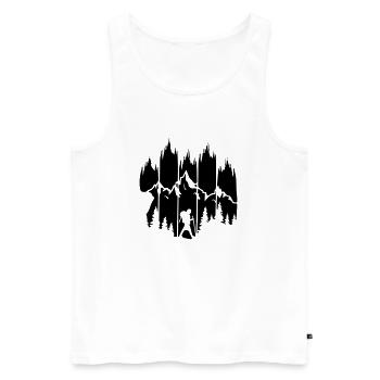 trip - Men's Premium Organic Tank Top - white - Front - AI Model Male 178 light (178cm)