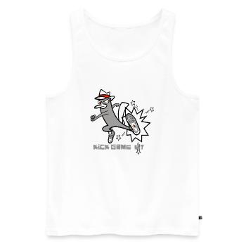 Kick Game Lit – Urban Sneaker Style - Men's Premium Organic Tank Top - white - Front - AI Model Male 178 light (178cm)