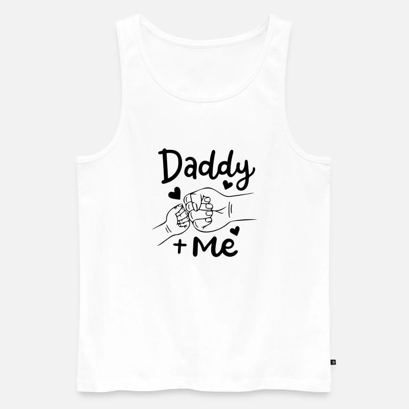 Papa, ich - Männer Premium Bio Tank Top - Weiß