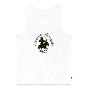 Zombie natif - Débardeur bio Premium Homme - blanc - Devant - Michal (187cm)