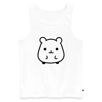 hamster - Débardeur bio Premium Homme - blanc - Devant - Michal (187cm)