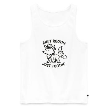 Rootin' Tootin Fox - Männer Premium Bio Tank Top - Weiß - Vorne - AI Model Male 178 light (178cm)