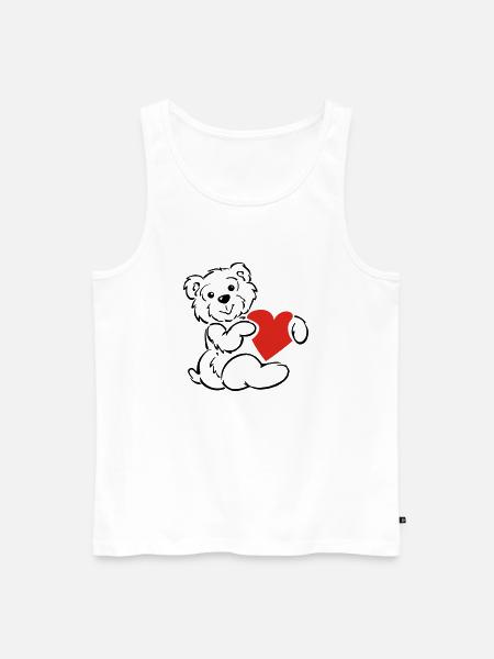 loveteddy - Männer Premium Bio Tank Top - Weiß