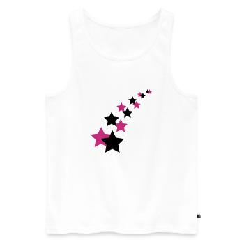 Star, les étoiles - Débardeur bio Premium Homme - blanc - Devant - AI Model Male 178 light (178cm)
